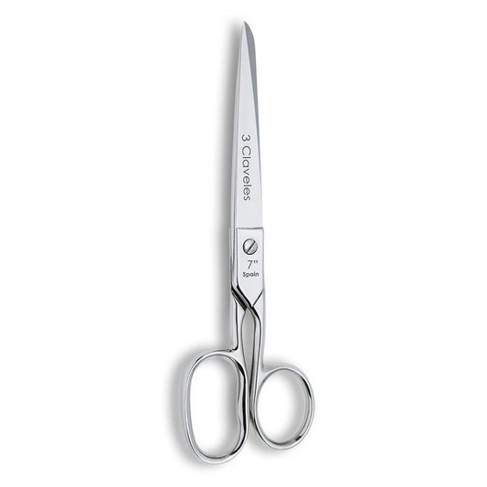 Tesoura de modista 7" b 3 claveles_0