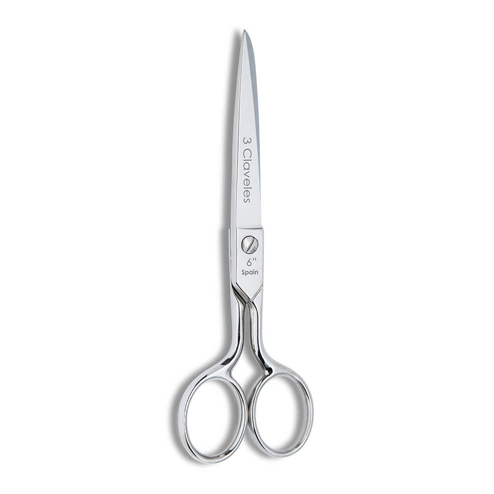 Tesoura de modista castelhana 6" b 3 claveles_0