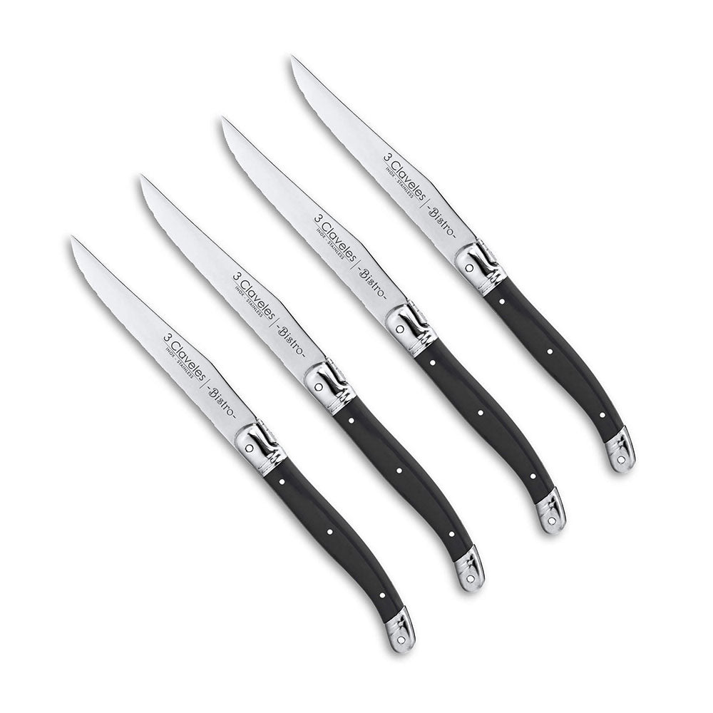 Jogo de 4 facas bistro 11,5cm - 4,5" d 3 claveles_0