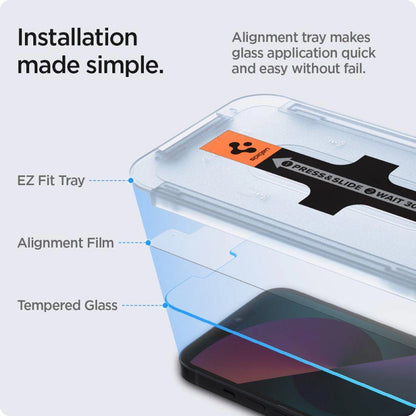 Spigen Glas.tR EZ Fit Tempered Glass for iPhone 13 / 13 Pro / 14 - 2 pcs._7