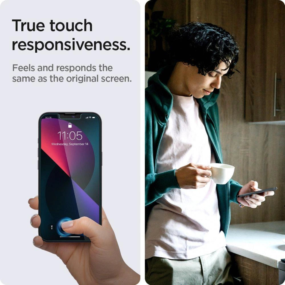 Spigen Glas.tR EZ Fit Tempered Glass for iPhone 13 / 13 Pro / 14 - 2 pcs._8