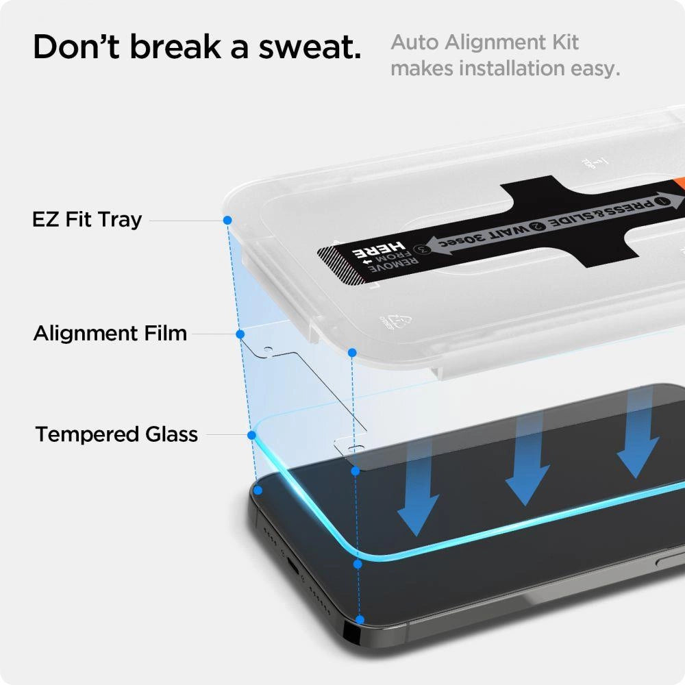 Spigen Glas.tR EZ Fit Tempered Glass for iPhone 13 / 13 Pro / 14 - 2 pcs._1