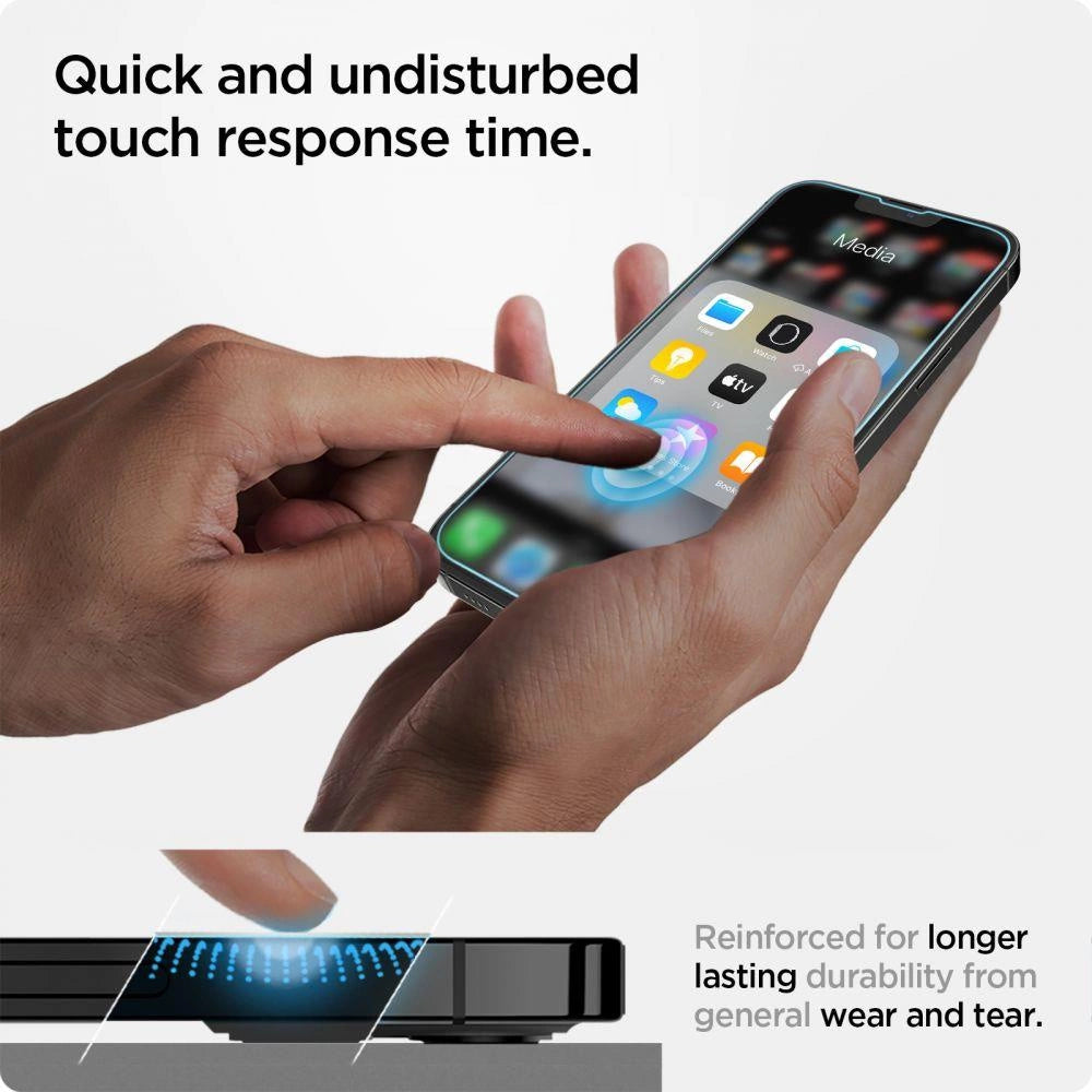 Spigen Glas.tR EZ Fit Tempered Glass for iPhone 13 / 13 Pro / 14 - 2 pcs._2