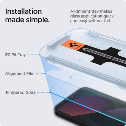 Spigen Glas.tR EZ Fit Tempered Glass for iPhone 13 / 13 Pro / 14 - 2 pcs._19