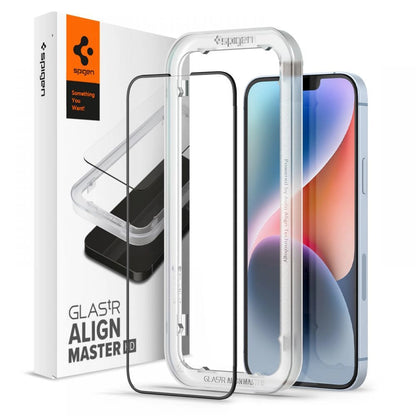 Spigen ALM Glass FC Tempered Glass for iPhone 13 / 13 Pro / 14 - Black_0
