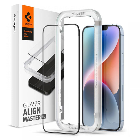 Spigen ALM Glass FC Tempered Glass for iPhone 13 / 13 Pro / 14 - Black_0