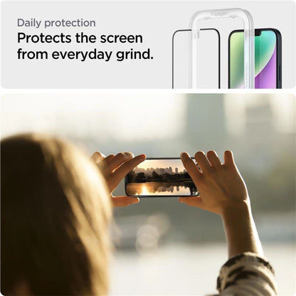Spigen ALM Glass FC Tempered Glass for iPhone 13 / 13 Pro / 14 - Black_9