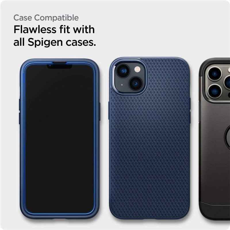 Spigen ALM Glass FC Tempered Glass for iPhone 13 / 13 Pro / 14 - Black_10