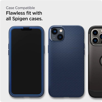 Spigen ALM Glass FC Tempered Glass for iPhone 13 / 13 Pro / 14 - Black_10