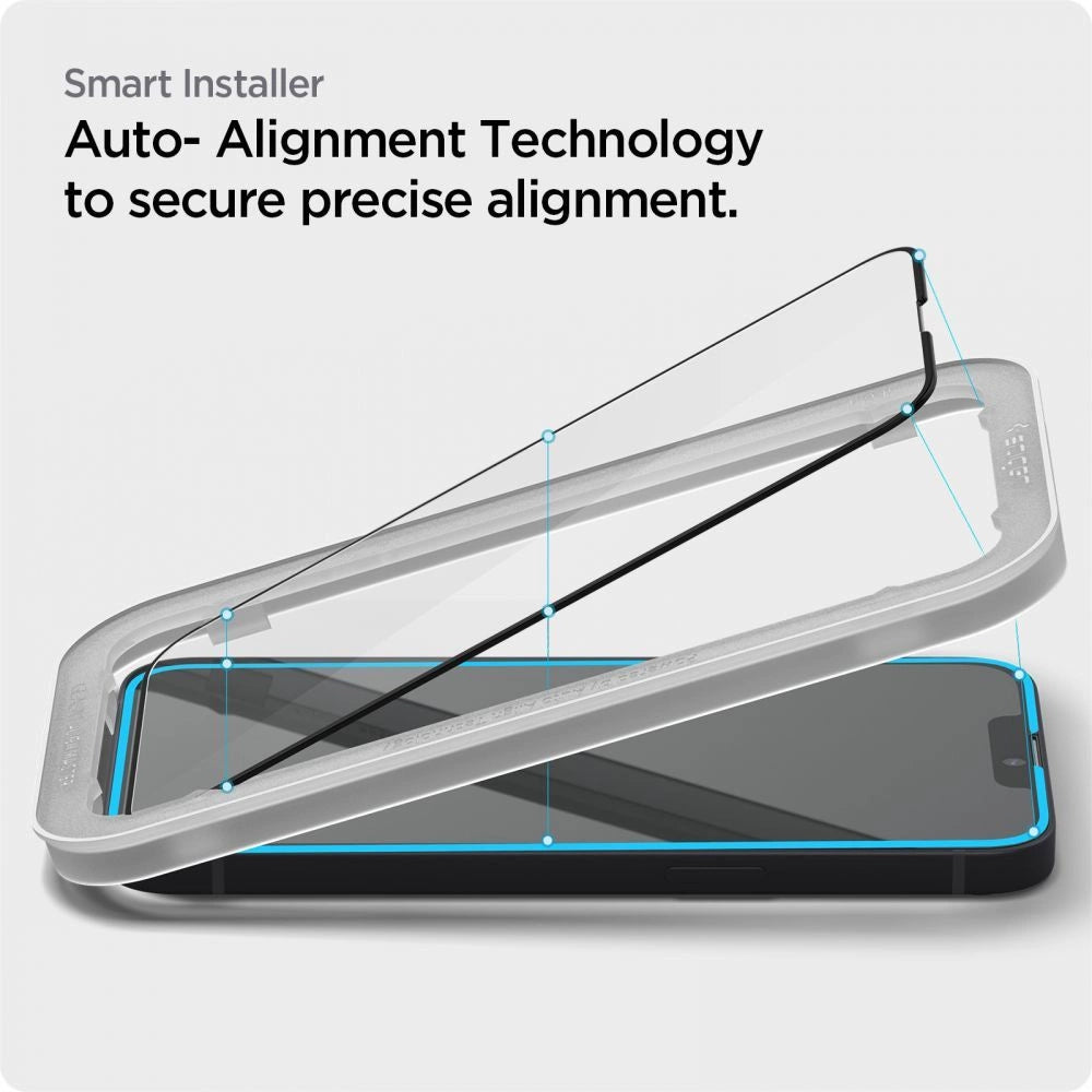 Spigen ALM Glass FC Tempered Glass for iPhone 13 / 13 Pro / 14 - Black_4
