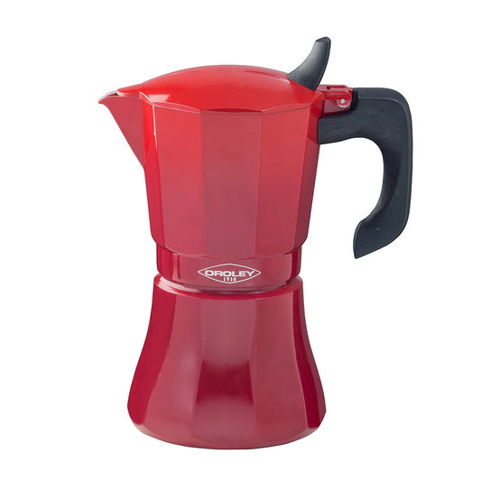 Cafeteira de alumÃ­nio de 6 chÃ¡venas modelo "petra" cor vermelho_0