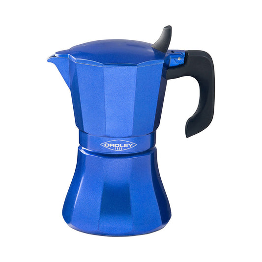 Cafeteira de alumÃ­nio de 6 chÃ¡venas modelo "petra" cor azul_0