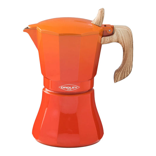 Cafeteira de alumÃ­nio de 6 chÃ¡venas modelo "petra" cor de laranja_0