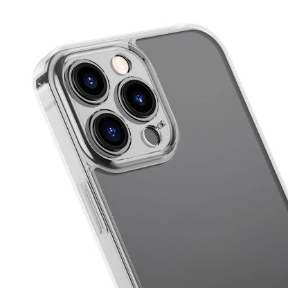 Baseus Frosted Glass Case Cover for iPhone 13 Pro Max Hard Cover with Gel Frame Transparent (ARWS000202)_7