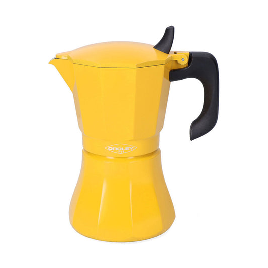 Cafeteira de alumÃ­nio de 9 chÃ¡venas mod: "petra" cor mostarda_0