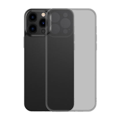 Baseus Frosted Glass Case Cover for iPhone 13 Pro Hard Cover with Gel Frame black (ARWS000401)_0