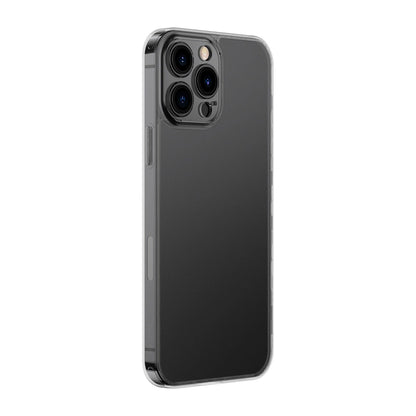 Baseus Frosted Glass Case Cover for iPhone 13 Pro Hard Cover with Gel Frame black (ARWS000401)_1