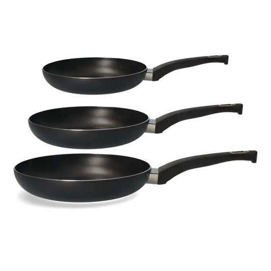 Kit 3 frigideiras antiaderentes "basic line" gourmet kitchen_0