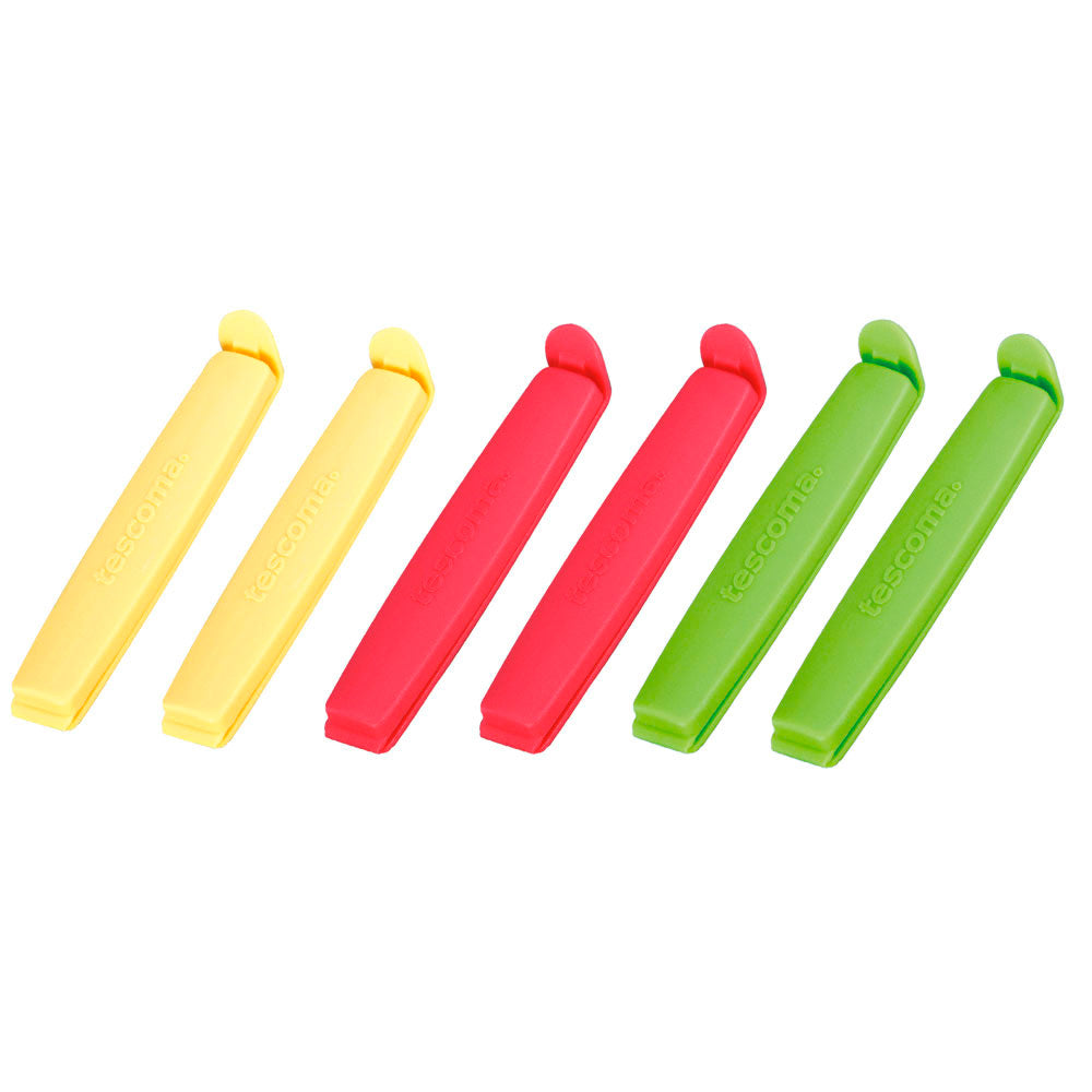 Clipe de fechamento de saco presto 9 cm cores variadas 6 peÃ§as_0