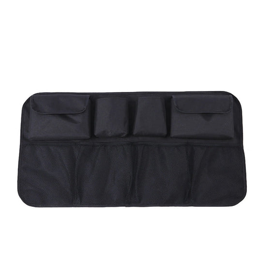 Car organizer for the rear seat backrest for the trunk black_0