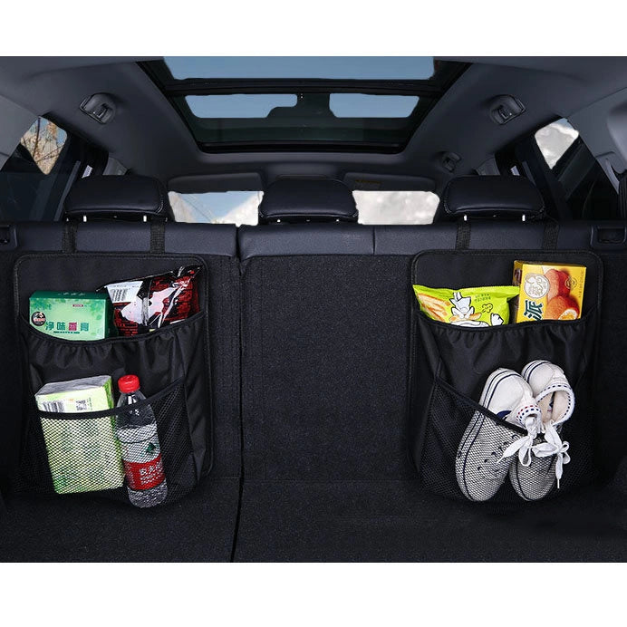 Car organizer for the rear seat backrest for the trunk black_3