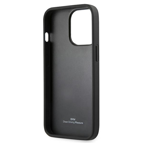 Etui BMW BMHCP13LRSPPR iPhone 13 Pro/13 6,1" czerwony/red hardcase Leather Curve Perforate_6