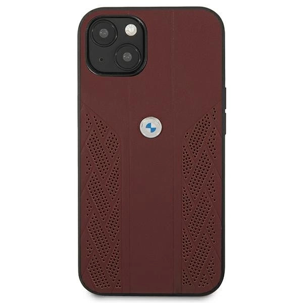 Etui BMW BMHCP13SRSPPR iPhone 13 mini 5,4" czerwony/red hardcase Leather Curve Perforate_1