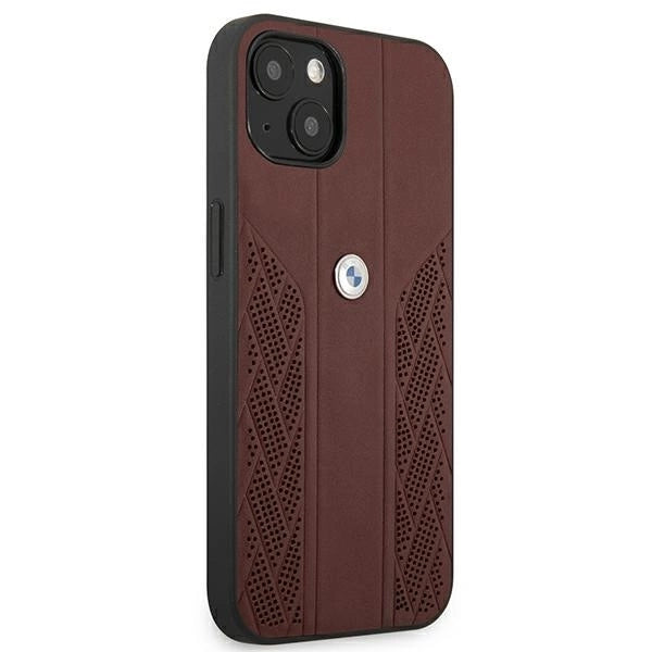 Etui BMW BMHCP13SRSPPR iPhone 13 mini 5,4" czerwony/red hardcase Leather Curve Perforate_2