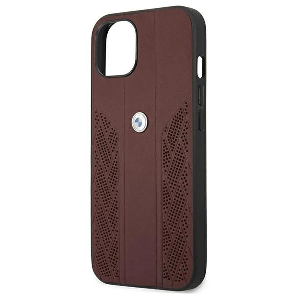 Etui BMW BMHCP13SRSPPR iPhone 13 mini 5,4" czerwony/red hardcase Leather Curve Perforate_4