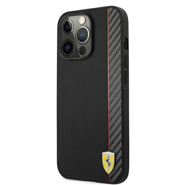 Ferrari FESAXHCP13XBK iPhone 13 Pro Max 6,7" czarny/black hardcase On Track Carbon Stripe_1