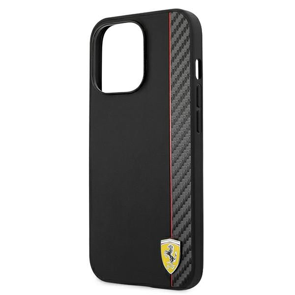 Ferrari FESAXHCP13XBK iPhone 13 Pro Max 6,7" czarny/black hardcase On Track Carbon Stripe_5