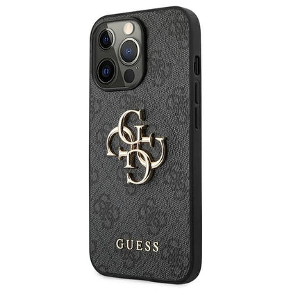 Guess GUHCP13L4GMGGR iPhone 13 Pro / 13 6.1" grey/grey hardcase 4G Big Metal Logo_1