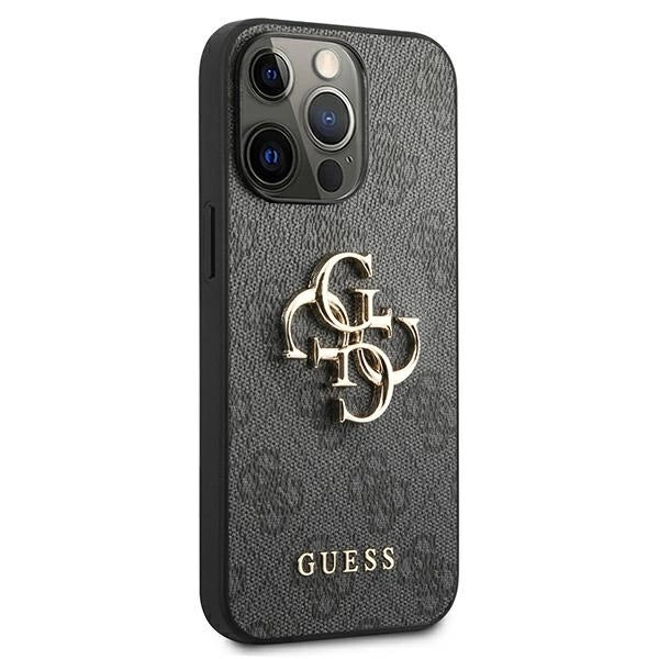 Guess GUHCP13L4GMGGR iPhone 13 Pro / 13 6.1" grey/grey hardcase 4G Big Metal Logo_3