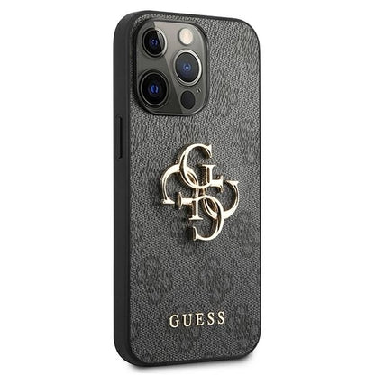 Guess GUHCP13L4GMGGR iPhone 13 Pro / 13 6.1" grey/grey hardcase 4G Big Metal Logo_3