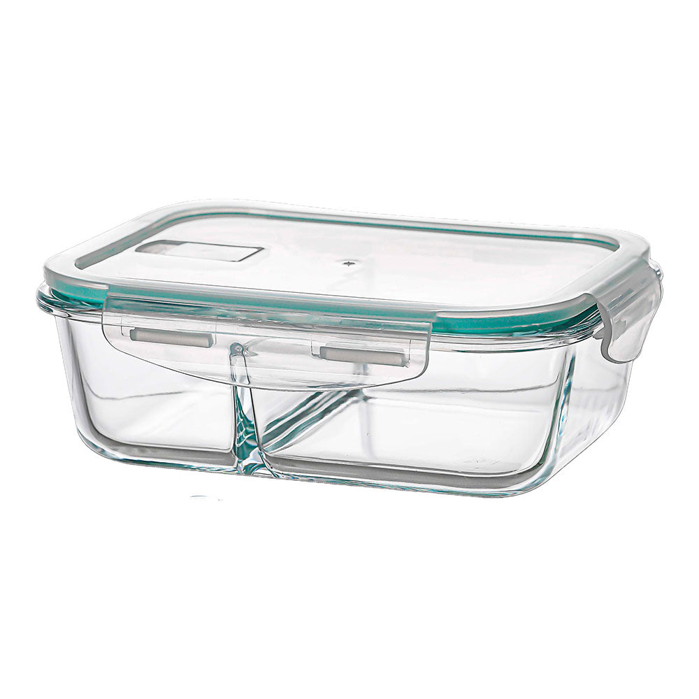 Recipiente de alimentos borossilicato com dois compartimentos, hermÃ©tica, 1040ml_0