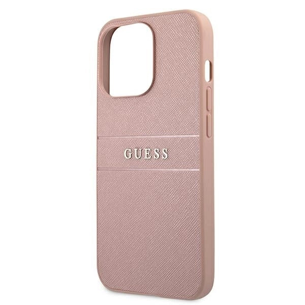 Guess GUHCP13XPSASBPI iPhone 13 Pro Max 6.7" pink/pink hardcase Saffiano Stripe_5