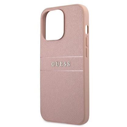 Guess GUHCP13XPSASBPI iPhone 13 Pro Max 6.7" pink/pink hardcase Saffiano Stripe_5
