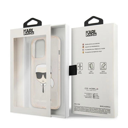 Karl Lagerfeld KLHCP13LKHTUGLGO iPhone 13 Pro / 13 6,1" złoty/gold hardcase Glitter Karl`s Head_7
