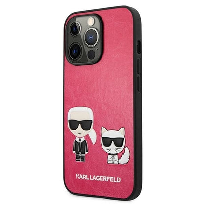 Karl Lagerfeld KLHCP13LPCUSKCP iPhone 13 Pro / 13 6,1" fuksja/fuchsia hardcase Ikonik Karl & Choupette_1