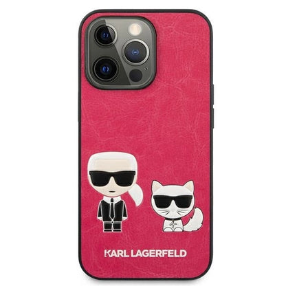 Karl Lagerfeld KLHCP13LPCUSKCP iPhone 13 Pro / 13 6,1" fuksja/fuchsia hardcase Ikonik Karl & Choupette_2