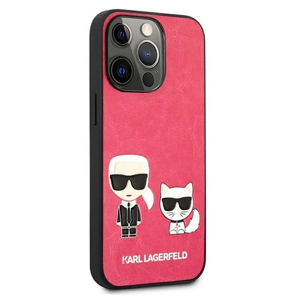 Karl Lagerfeld KLHCP13LPCUSKCP iPhone 13 Pro / 13 6,1" fuksja/fuchsia hardcase Ikonik Karl & Choupette_3
