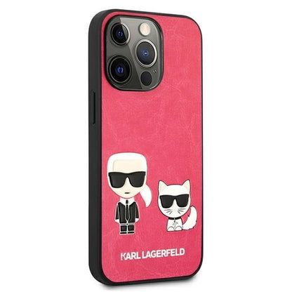 Karl Lagerfeld KLHCP13LPCUSKCP iPhone 13 Pro / 13 6,1" fuksja/fuchsia hardcase Ikonik Karl & Choupette_3