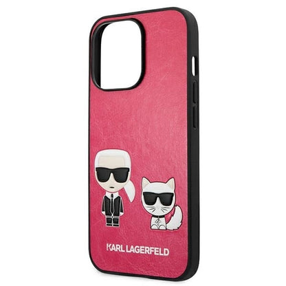 Karl Lagerfeld KLHCP13LPCUSKCP iPhone 13 Pro / 13 6,1" fuksja/fuchsia hardcase Ikonik Karl & Choupette_5