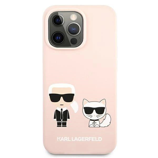 Karl Lagerfeld KLHCP13LSSKCI iPhone 13 Pro / 13  6,1" hardcase jasno różowy/light pink Silicone Karl & Choupette_2