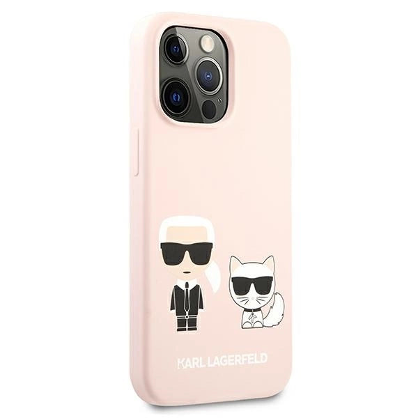 Karl Lagerfeld KLHCP13LSSKCI iPhone 13 Pro / 13  6,1" hardcase jasno różowy/light pink Silicone Karl & Choupette_3