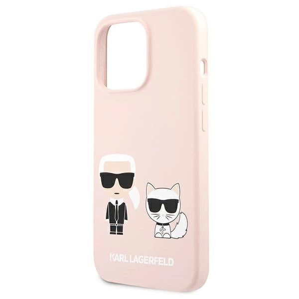 Karl Lagerfeld KLHCP13LSSKCI iPhone 13 Pro / 13  6,1" hardcase jasno różowy/light pink Silicone Karl & Choupette_5