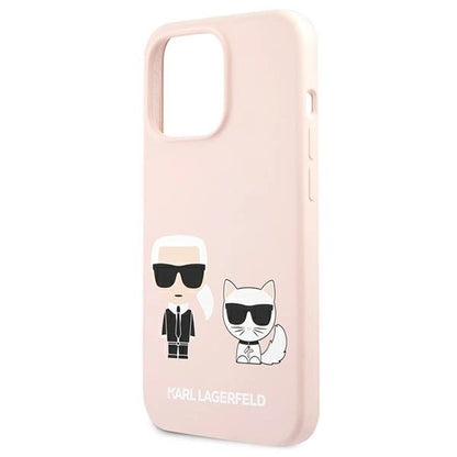 Karl Lagerfeld KLHCP13LSSKCI iPhone 13 Pro / 13  6,1" hardcase jasno różowy/light pink Silicone Karl & Choupette_5