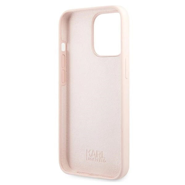 Karl Lagerfeld KLHCP13LSSKCI iPhone 13 Pro / 13  6,1" hardcase jasno różowy/light pink Silicone Karl & Choupette_6
