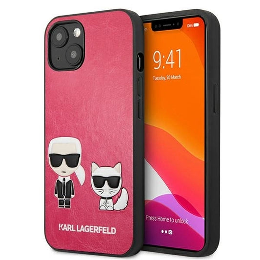 Karl Lagerfeld KLHCP13SPCUSKCP iPhone 13 mini 5,4" fuksja/fuchsia hardcase Ikonik Karl & Choupette_0