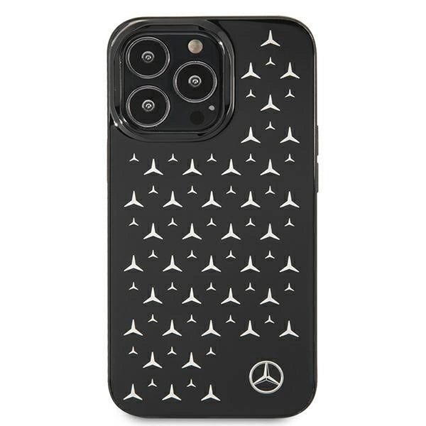 Mercedes MEHCP13LESPBK iPhone 13 Pro / 13 6,1" czarny/black hardcase Silver Stars Pattern_2